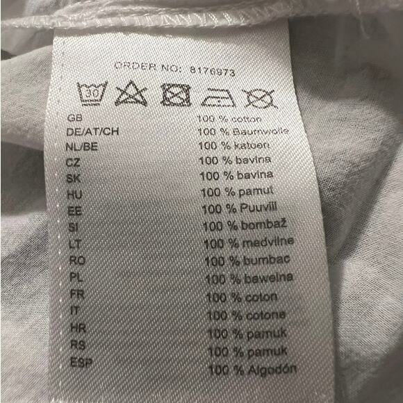 Jean Pascale Women's Blouse in White w/Embroidery Eyelet and Short Sleeve Size M - Picture 6 of 7